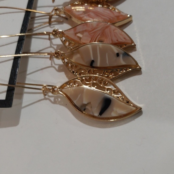 Catherine Malandrino Colorful Dangle Earrings - Set of 3 Women, Gold-Tone Hooks - Picture 6 of 9